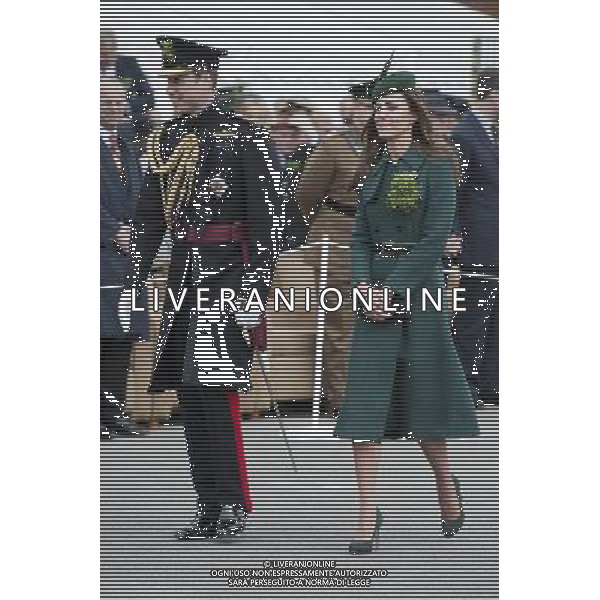 The Duke and Duchess of Cambridge visit the 1st Battalion Irish Guards at the St. Patricks Day Parade at Mons Barracks Aldershot. Monday 17th March 2014 ©photohsot/AGENZIA ALDO LIVERANI SAS - ITALY ONLY - REALI INGLESI: Il Principe William e Kate Middleton Duchessa di Cambridge visitano il 1mo Battaglione delle Guardie Irlandesi presso il St. Patricks Day Parade a Mons Barracks Aldershot 17 Marzo, 2014