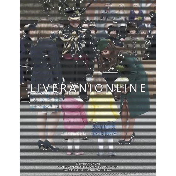 The Duke and Duchess of Cambridge visit the 1st Battalion Irish Guards at the St. Patricks Day Parade at Mons Barracks Aldershot. Monday 17th March 2014 ©photohsot/AGENZIA ALDO LIVERANI SAS - ITALY ONLY - REALI INGLESI: Il Principe William e Kate Middleton Duchessa di Cambridge visitano il 1mo Battaglione delle Guardie Irlandesi presso il St. Patricks Day Parade a Mons Barracks Aldershot 17 Marzo, 2014