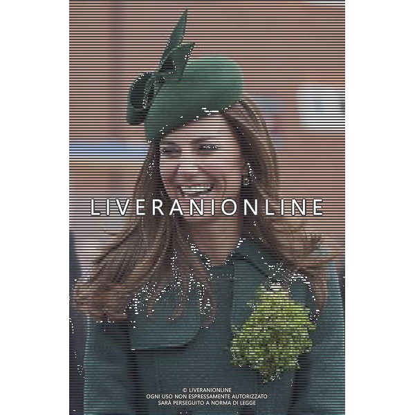 The Duke and Duchess of Cambridge visit the 1st Battalion Irish Guards at the St. Patricks Day Parade at Mons Barracks Aldershot. Monday 17th March 2014 ©photohsot/AGENZIA ALDO LIVERANI SAS - ITALY ONLY - REALI INGLESI: Il Principe William e Kate Middleton Duchessa di Cambridge visitano il 1mo Battaglione delle Guardie Irlandesi presso il St. Patricks Day Parade a Mons Barracks Aldershot 17 Marzo, 2014
