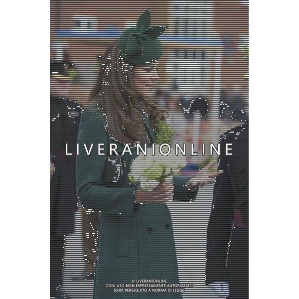 The Duke and Duchess of Cambridge visit the 1st Battalion Irish Guards at the St. Patricks Day Parade at Mons Barracks Aldershot. Monday 17th March 2014 ©photohsot/AGENZIA ALDO LIVERANI SAS - ITALY ONLY - REALI INGLESI: Il Principe William e Kate Middleton Duchessa di Cambridge visitano il 1mo Battaglione delle Guardie Irlandesi presso il St. Patricks Day Parade a Mons Barracks Aldershot 17 Marzo, 2014