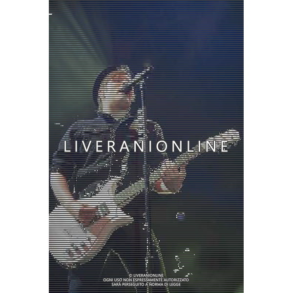 Fall Out Boy performing at Manchester Arena, England on 17th March 2014. Lead singer / guitarist Patrick Stump. AG ALDO LIVERANI SAS ONLY ITALY
