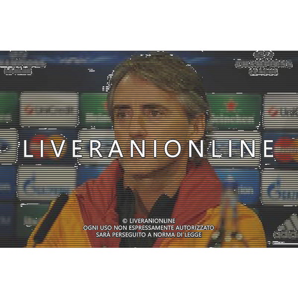 Roberto Mancini, Champions League Press Conference for the Chelsea v Galatasaray match on 18.03.14, Stamford Bridge, London. 17.03.14 AG ALDO LIVERANI SAS ONLY ITALY