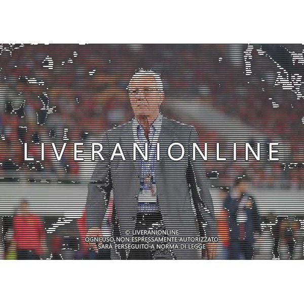 (140318) -- GUANGZHOU, March 18, 2014 () -- Marcello Romeo Lippi, head coach of Guangzhou Evergrande of China, is seen during the group G match of 2014 AFC Champions League against Jeonbuk Hyundai Motors of South Korea in Guangzhou, capital of south China\'s Guangdong Province, March 18, 2014. (/Liu Dawei) AG ALDO LIVERANI SAS ONLY ITALY