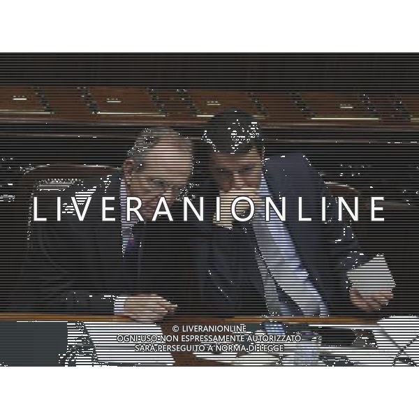 Il premier Matteo Renzii illustra alla Camera la sua \'road map\' da portare al Consiglio europeo di domani - Roma 19 marzo 2014 nella foto Pier Carlo Padoan ©Corradetti/AGENZIA ALDO LIVERANI SAS