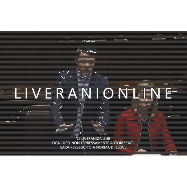 Il premier Matteo Renzii illustra alla Camera la sua \'road map\' da portare al Consiglio europeo di domani - Roma 19 marzo 2014 ©Corradetti/AGENZIA ALDO LIVERANI SAS