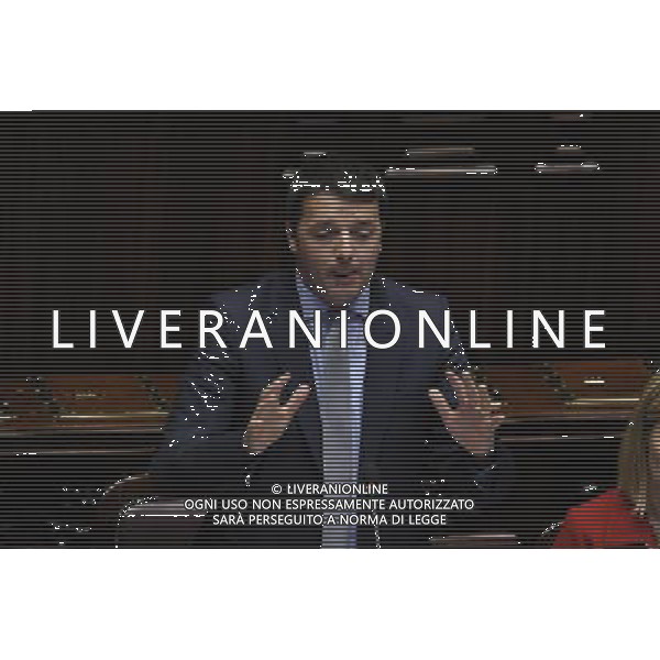 Il premier Matteo Renzii illustra alla Camera la sua \'road map\' da portare al Consiglio europeo di domani - Roma 19 marzo 2014 ©Corradetti/AGENZIA ALDO LIVERANI SAS