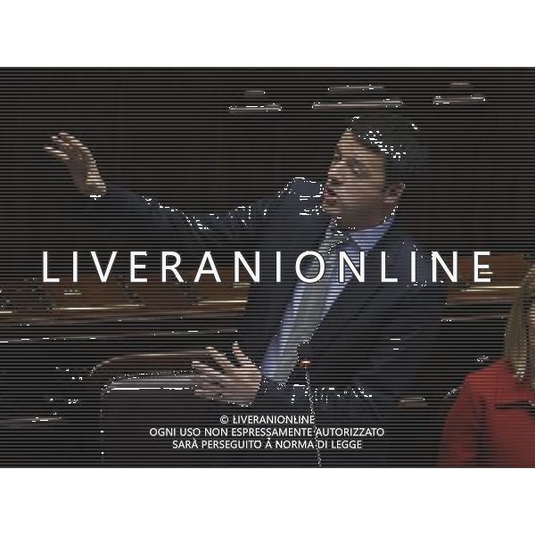 Il premier Matteo Renzii illustra alla Camera la sua \'road map\' da portare al Consiglio europeo di domani - Roma 19 marzo 2014 ©Corradetti/AGENZIA ALDO LIVERANI SAS