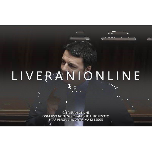 Il premier Matteo Renzii illustra alla Camera la sua \'road map\' da portare al Consiglio europeo di domani - Roma 19 marzo 2014 ©Corradetti/AGENZIA ALDO LIVERANI SAS