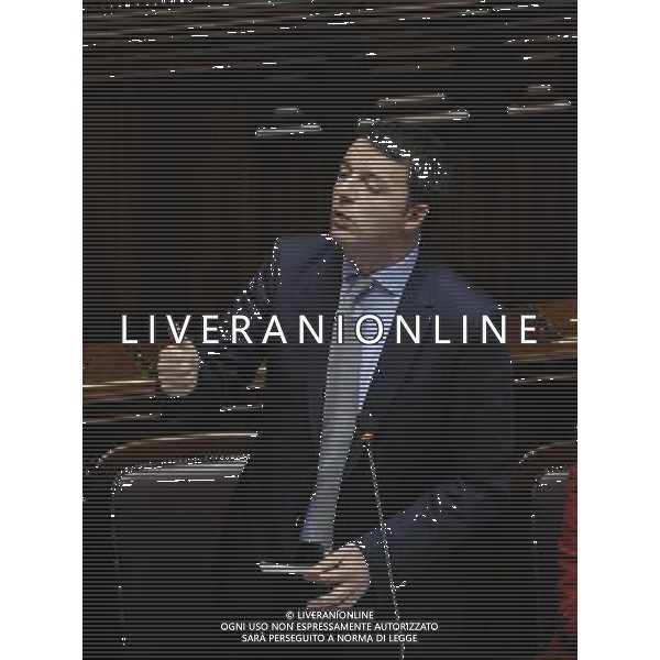 Il premier Matteo Renzii illustra alla Camera la sua \'road map\' da portare al Consiglio europeo di domani - Roma 19 marzo 2014 ©Corradetti/AGENZIA ALDO LIVERANI SAS