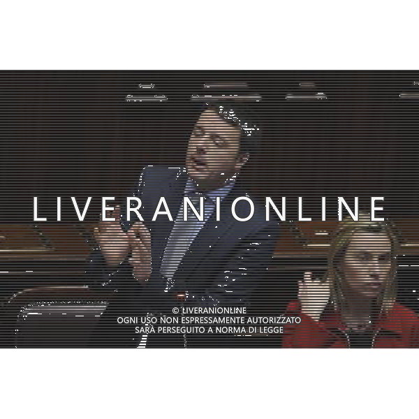 Il premier Matteo Renzii illustra alla Camera la sua \'road map\' da portare al Consiglio europeo di domani - Roma 19 marzo 2014 ©Corradetti/AGENZIA ALDO LIVERANI SAS