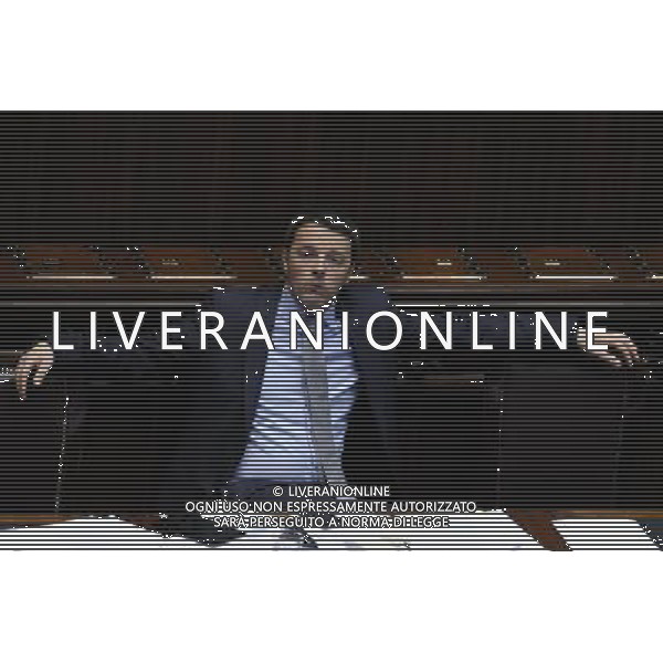 Il premier Matteo Renzi illustra alla Camera la sua \'road map\' da portare al Consiglio europeo di domani - Roma 19 marzo 2014 ©Corradetti/AGENZIA ALDO LIVERANI SAS
