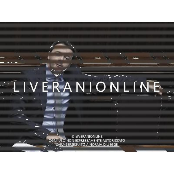 Il premier Matteo Renzi illustra alla Camera la sua \'road map\' da portare al Consiglio europeo di domani - Roma 19 marzo 2014 ©Corradetti/AGENZIA ALDO LIVERANI SAS