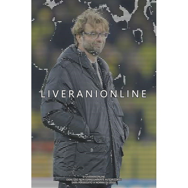 19.03.2014, Signal Iduna Park, Dortmund, GER, UEFA CL, Borussia Dortmund vs Zenit St. Petersburg, Achtelfinale, Rueckspiel, im Bild Trainer Juergen Klopp (Borussia Dortmund) laechelt gequaelt // during the UEFA Champions League Round of 16, 2nd Leg match between Borussia Dortmund and Zenit St. Petersburg at the Signal Iduna Park in Dortmund, Germany on 2014/03/19. EXPA Pictures © 2014, PhotoCredit: EXPA/ Eibner-Pressefoto/ Schueler *****ATTENTION - OUT of GER***** ©photoshot/AGENZIA ALDO LIVERANI SAS - ITALY ONLY - Borussia Dortmund vs Zenit San Pietroburgo UEFA Champions League Ottavi di 16, Germania 19 marzo 2014