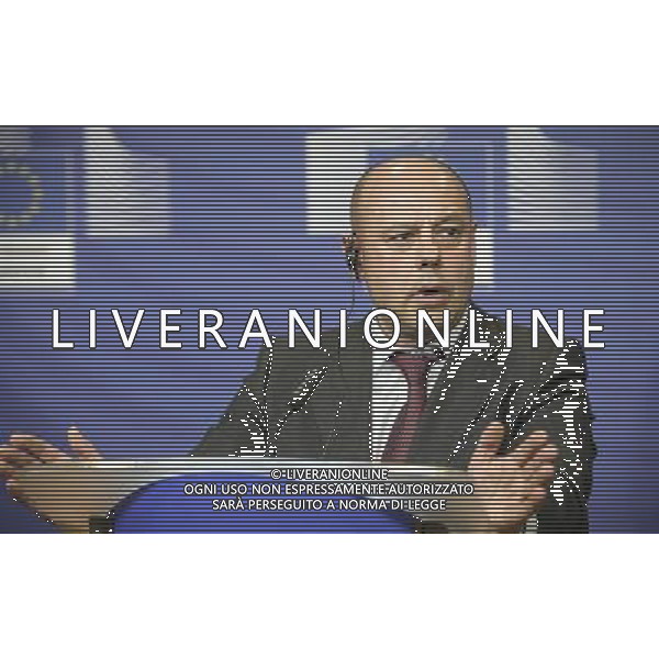 Ukrainian Energy Minister Yuriy Prodan gives a press briefing after a meeting at the EU headquarters in Brussels, Belgium on 19.03.2014 The European Union moves closer to providing Ukraine with 1.6 billion euros (2.2 billion dollars) in loans, once Kiev concludes an agreement with the International Monetary Fund (IMF). The European Commission, the bloc\'s executive, agreed to top up a previously-agreed loan to Kiev with an extra 1 billion euros - a move it had proposed as part of an aid package totalling 11 billion euros. by Wiktor Dabkowski ©photoshot/AGENZIA ALDO LIVERANI SAS - ITALY ONLY - L\'Unione europea discute per fornire all\'Ucraina un prestito, dal Fondo monetario internazionale (FMI) come parte di un pacchetto di aiuti a Kiev a Bruxelles, Belgio 19 marzo 2014