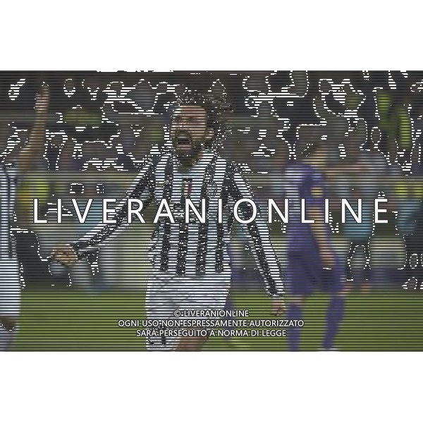 Fiorentina - Juventus Uefa Europa League - Ottavi di finale - Stadio Artemio Franchi 20-03-2014 Federico Tardito/Agenzia Aldo Liverani Sas Nella foto esultanza Pirlo ©/AGENZIA ALDO LIVERANI SAS