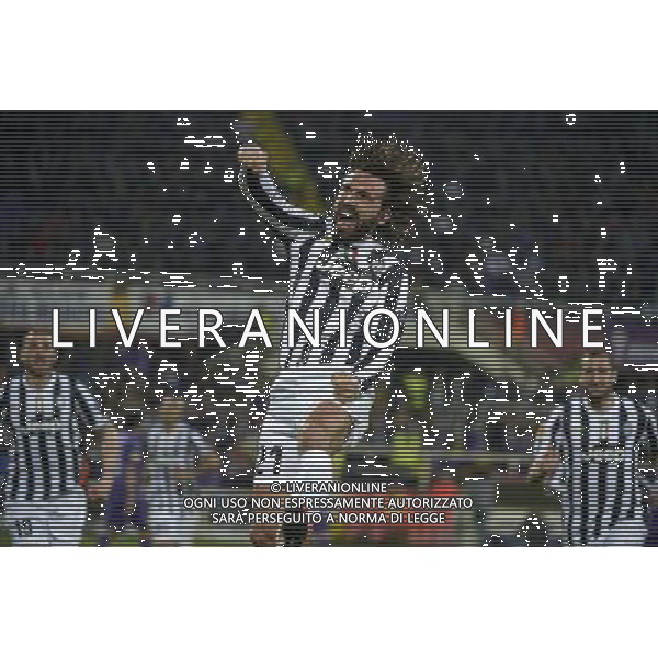Fiorentina - Juventus Uefa Europa League - Ottavi di finale - Stadio Artemio Franchi 20-03-2014 Federico Tardito/Agenzia Aldo Liverani Sas Nella foto esultanza Pirlo ©/AGENZIA ALDO LIVERANI SAS