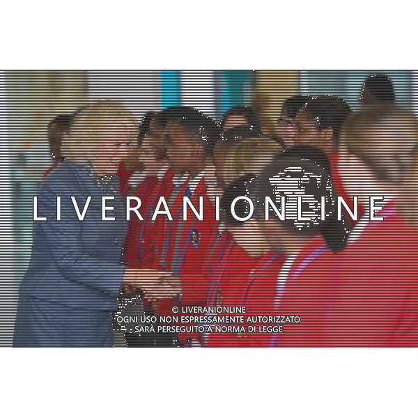 The Duchess of Cornwall is greeted by pupils during a visit to the City Academy, in Hackney, east London, to see the \'Words for Work\' programme, which aims to tackle youth unemployment by improving literacy skills. AG ALDOL IVERANI SAS ONLY ITALY
