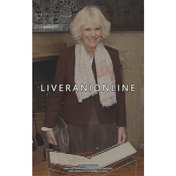 BURWASH, UNITED KINGDOM - MARCH 19: Camilla, Duchess of Cornwall looks at manuscripts as they visit Bateman\'s, the East Sussex home who wrote the author, on March 19, 2014 in Burwash, United Kingdom. Bateman\'s was the secluded family home who wrote the author who wrote the \'Jungle Book\' and \'If\'. AG ALDO LIVERANI SAS ONLY ITALY