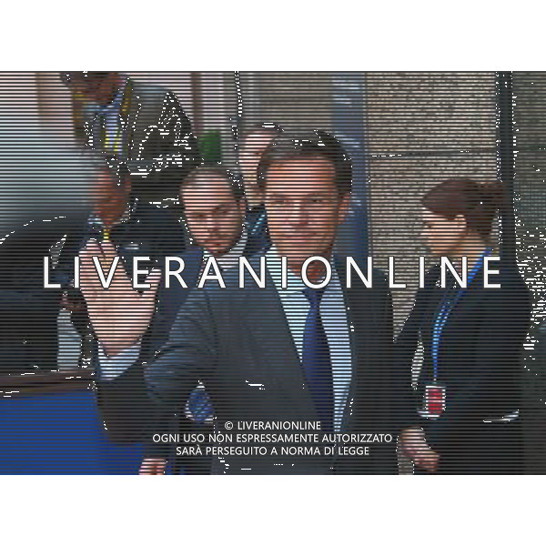 (140320) -- BRUSSELS, March 20, 2014 () -- Dutch Prime Minister Mark Rutte arrives to attend the European Union (EU) Summit at the EU headquarters in Brussels, capital of Belgium, March 20, 2014. The EU spring summit will focus on industrial competitiveness, Ukraine and the bloc\'s energy strategy. (/Gong Bing)(zl) AG ALDO LIVERANI SAS ONLY ITALY