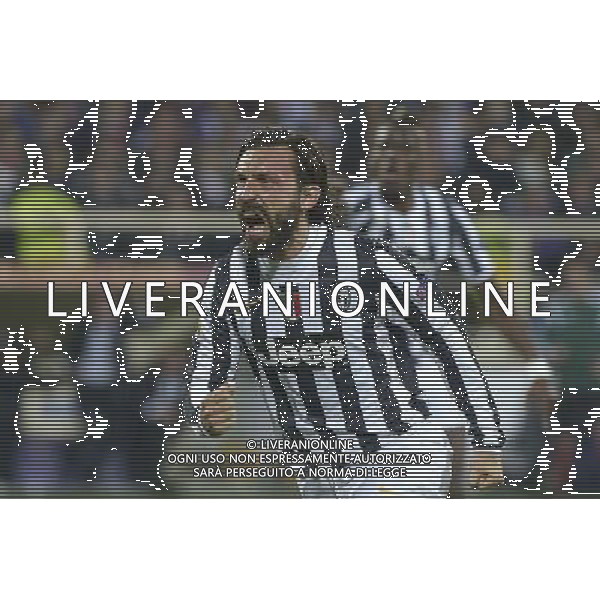 Fiorentina - Juventus Uefa Europa League - Ottavi di finale - Stadio Artemio Franchi 20-03-2014 Federico Tardito/Agenzia Aldo Liverani Sas Nella foto esultanza Pirlo AG ALDO LIVERANI SAS