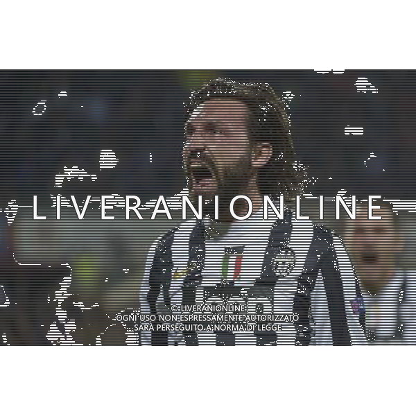 Fiorentina - Juventus Uefa Europa League - Ottavi di finale - Stadio Artemio Franchi 20-03-2014 Federico Tardito/Agenzia Aldo Liverani Sas Nella foto esultanza Pirlo AG ALDO LIVERANI SAS