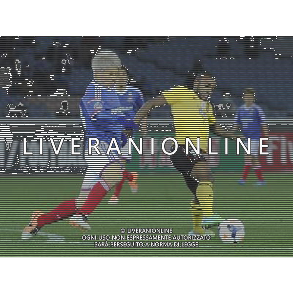 (140312) -- YOKOHAMA, March 12, 2014 () -- Muriqui (R) of Guangzhou Evergrande competes for the ball during the AFC Champions League match againt Yokohama F Marinos in Yokohama, Japan, March 12, 2014. (/Stringer) ©photohsot/AGENZIA ALDO LIVERANI SAS - ITALY ONLY - Guangzhou Evergrande Vs Yokohama F Marinos partita AFC Champions League a Yokohama, Giappone, 12 marzo, 2014.