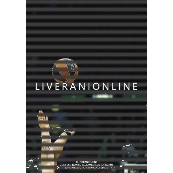Turkish Airline Eurolega 2013/2014 Regular Season Gruppo B Milano - 21.03.2014 EA7 Emporio Armani Milano-Anadolu Efes Istanbul Nella Foto:Basket Particolare palla a due /Ph.Vitez-Ag. Aldo Liverani
