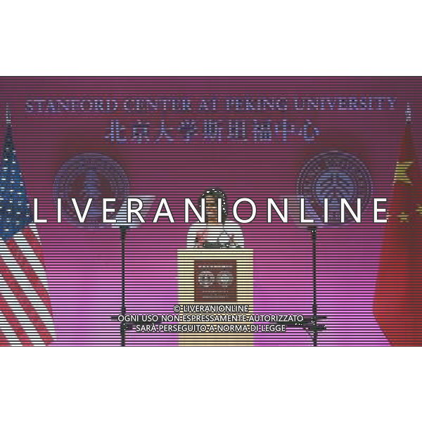 (140322) -- BEIJING, March 22, 2014 () -- U.S. First Lady Michelle Obama delivers a speech at Stanford Center at Peking University in Beijing, capital of China, March 22, 2014. (/Ding Lin) (zc) AG ALDO LIVERANI SAS ONLY ITALY