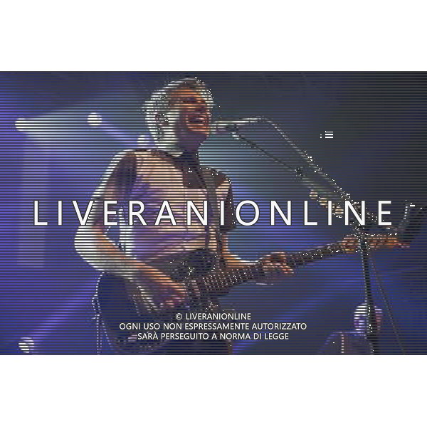 Alex Kapranos of Franz Ferdinand performs at Manchester Academy, Manchester, England, 22nd March 2014. AG ALDO LIVERANI SAS ONLY ITALY