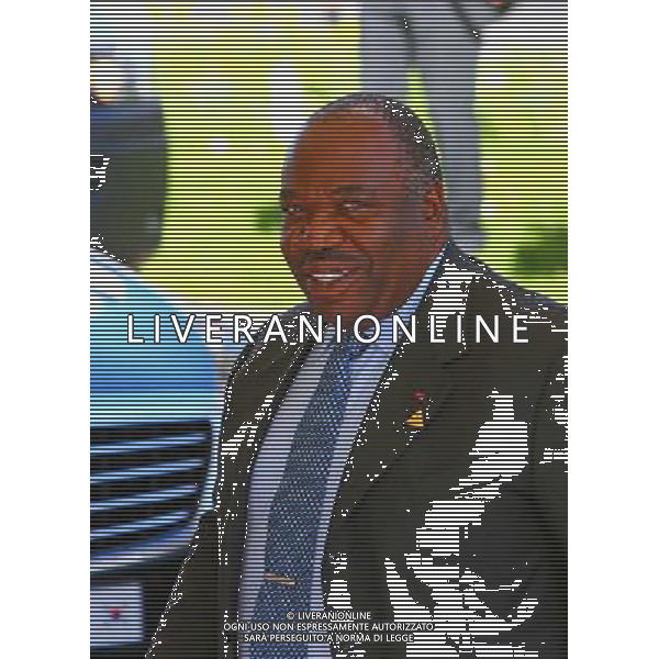 (140324) -- THE HAGUE, March 24, 2014 () -- Gabon\'s President Ali Bongo Ondimba arrives for the third Nuclear Security Summit (NSS) in The Hague, the Netherlands, on March 24, 2014. The third Nuclear Security Summit (NSS) kicked off here on Monday, aimed at preventing nuclear terrorism around the globe. (/Gong Bing) AG ALDO LIVERANI SAS ONLY ITALY