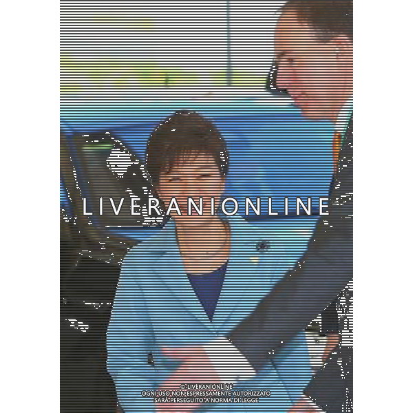 (140324) -- THE HAGUE, March 24, 2014 () -- South Korean President Park Geun-hye arrives for the third Nuclear Security Summit (NSS) in The Hague, the Netherlands, on March 24, 2014. The third Nuclear Security Summit (NSS) kicked off here on Monday, aimed at preventing nuclear terrorism around the globe. (/Gong Bing) AG ALDO LIVERANI SAS ONLY ITALY