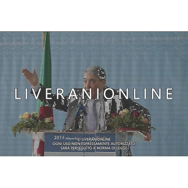 (140324) -- BLIDA, March 24, 2014 () -- Ali Benflis, former prime minister of Algeria and candidate of the forthcoming presidential election, delivers a speech during an election campaign in Blida, Algeria, March 24, 2014. (/Mohamed Kadri) AG ALDOL IVERANI SAS ONLY ITALY
