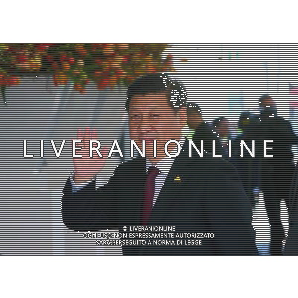 (140324) -- THE HAGUE, March 24, 2014 () -- Chinese President Xi Jinping arrives for the third Nuclear Security Summit (NSS) in The Hague, the Netherlands, March 24, 2014. (/Gong Bing) (zkr) AG ALDO LIVERANI SAS ONLY ITALY