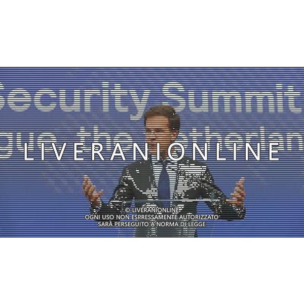 (140324) -- THE HAGUE, March 24, 2014 () -- Dutch Prime Minister Mark Rutte holds a press conference on the eve of the 2014 Nuclear Security Summit in The Hague, the Netherlands, March 23, 2014. Leaders from a total of 53 countries and four international organizations will be taking part in the summit on March 24 to March 25. (/Gong Bing) AG ALDO LIVERANI SAS ONLY ITALY