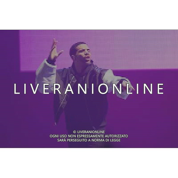 Canadian rapper, songwriter Drake (aka Aubrey Drake Graham) performs his first London show at the O2 Arena, London, England, UK on Friday 24th March 2014. AG ALDO LIVERANI SAS ONLY ITALY