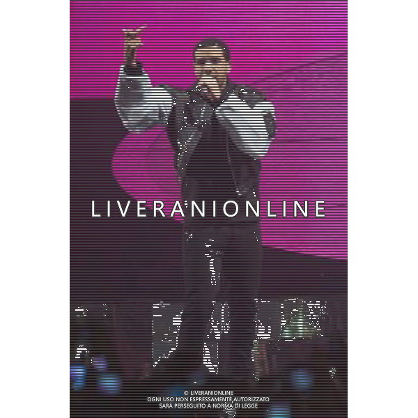 Canadian rapper, songwriter Drake (aka Aubrey Drake Graham) performs his first London show at the O2 Arena, London, England, UK on Friday 24th March 2014. AG ALDO LIVERANI SAS ONLY ITALY