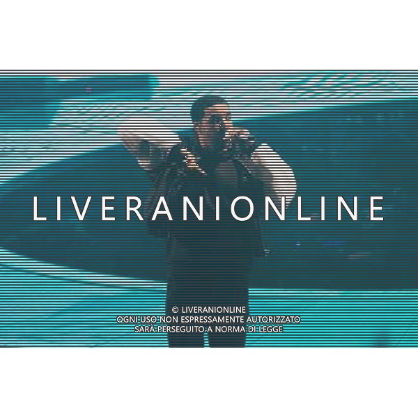 Canadian rapper, songwriter Drake (aka Aubrey Drake Graham) performs his first London show at the O2 Arena, London, England, UK on Friday 24th March 2014. AG ALDO LIVERANI SAS ONLY ITALY