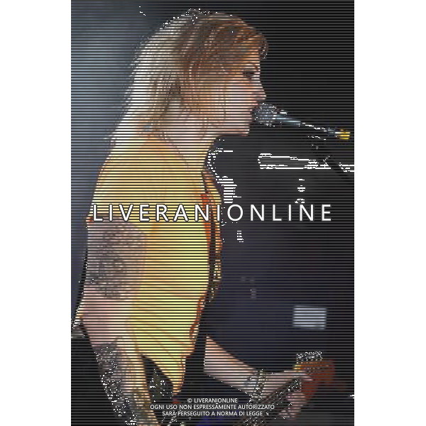 Brody Dalle, ex-Distillers, playing her solo gig at the NME Awards show in Hoxton Square Bar and Grill, London 24 February 2014. ©PHOTOSHOT/AGENZIA ALDO LIVERANI SAS - ITALY ONLY - EDITORIAL USE ONLY