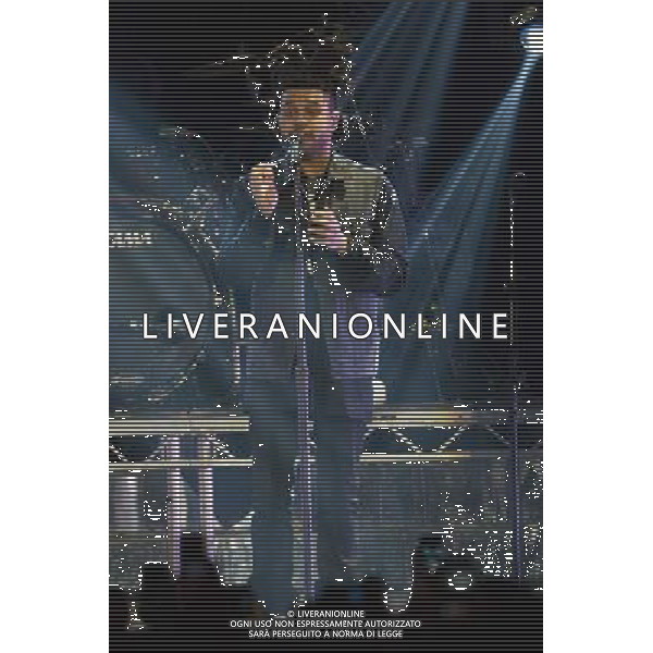 Canadian singer The Weeknd (born Abel Tesfaye) opens for Drake at his first London show at the O2 Arena, London, England, UK on Monday 24th March 2014. AG ALDO LIVERANI SAS ONLY ITALY