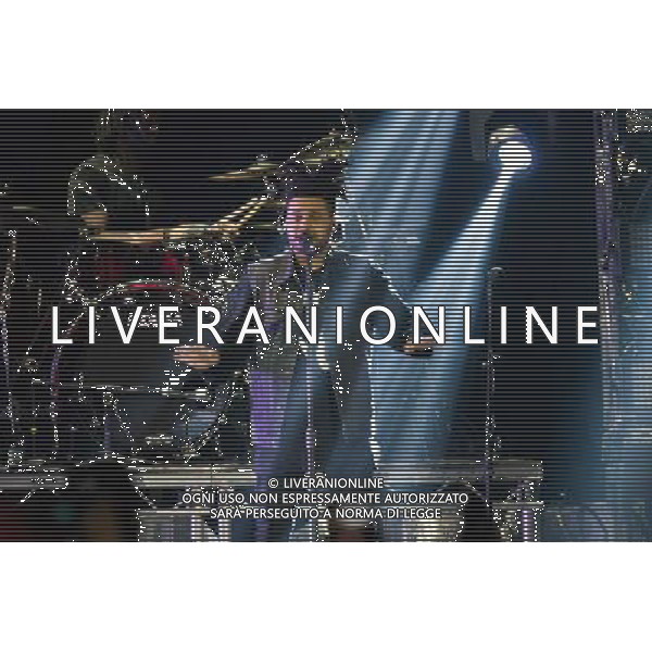 Canadian singer The Weeknd (born Abel Tesfaye) opens for Drake at his first London show at the O2 Arena, London, England, UK on Monday 24th March 2014. AG ALDO LIVERANI SAS ONLY ITALY