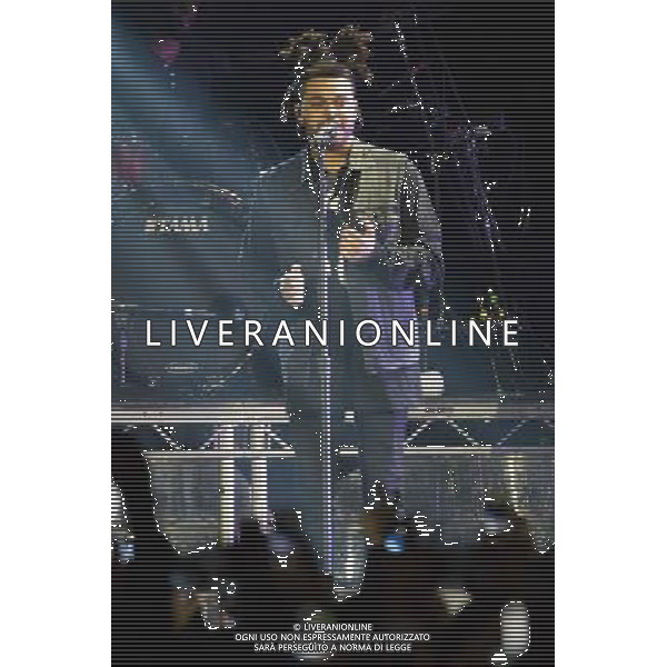 Canadian singer The Weeknd (born Abel Tesfaye) opens for Drake at his first London show at the O2 Arena, London, England, UK on Monday 24th March 2014. AG ALDO LIVERANI SAS ONLY ITALY