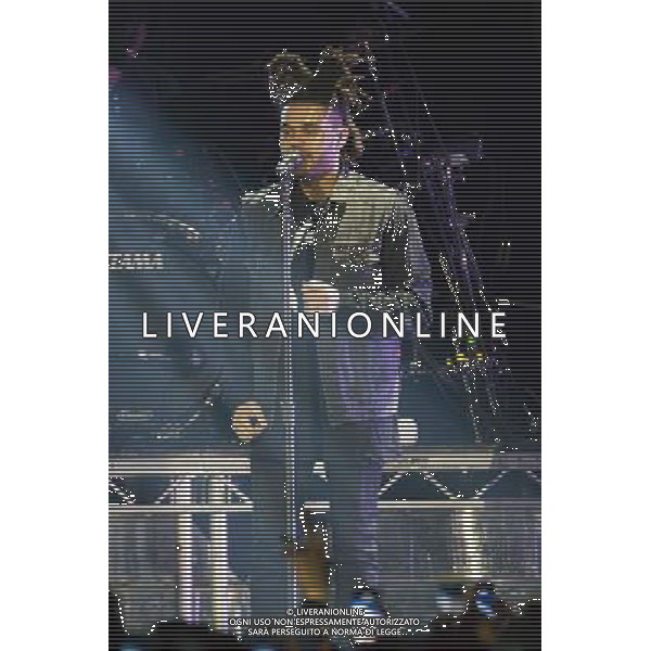 Canadian singer The Weeknd (born Abel Tesfaye) opens for Drake at his first London show at the O2 Arena, London, England, UK on Monday 24th March 2014. AG ALDO LIVERANI SAS ONLY ITALY
