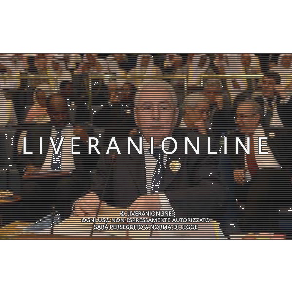 (140325) -- KUWAIT CITY, March 25, 2014 () -- Algerian National Assembly Speaker Abdelkader Bensalah attends the Arab League Summit in Kuwait City, Kuwait, March.25, 2014. The 25th Arab League Summit kicked off here on Tuesday. (/Noufal Ibrahim) (whw) ag aldo liverani sas only italy