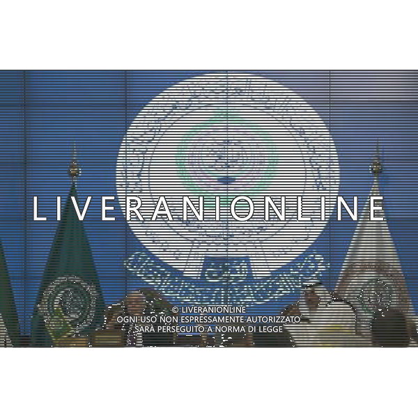 (140326) -- KUWAIT CITY, March 26, 2014 () -- Arab League General Secretary Nabil al-Arabi attends the press conference after the closing ceremony of the 25th Arab League Summit in Kuwait City, Kuwait, March 26, 2014. (/Cui Xinyu) AG ALDO LIVERANI SAS ONLY ITALY