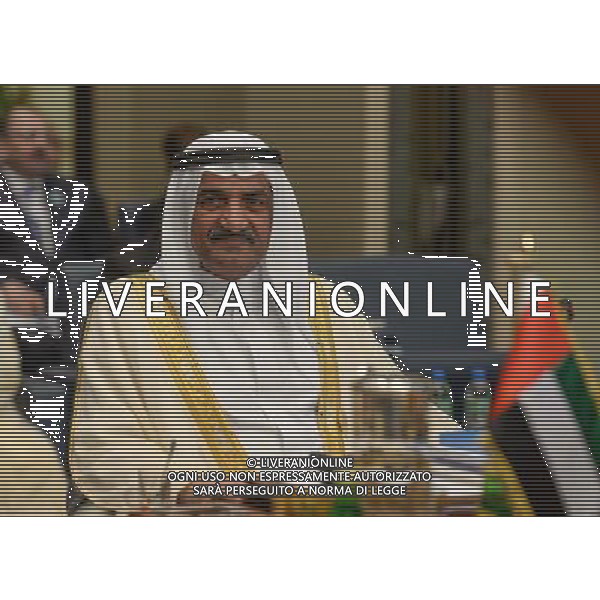 (140326) -- KUWAIT CITY, March 26, 2014 () -- Sheikh Hamad bin Mohammad Al-Sharqi, member of the Supreme Council and Ruler of the United Arab Emirate of Fujairah attends the 25th Arab League Summit closing session in Kuwait City, Kuwait, March 26, 2014. (/Noufal Ibrahim) AG ALDO LIVERANI SAS ONLY ITALY