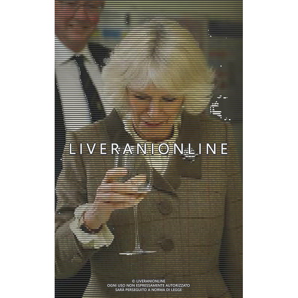 The Duchess of Cornwall takes part in a wine tasting class during a visit to the new Wine Research Centre at Plumpton College, East Sussex. Photo. Picture date: Wednesday March 26, 2014. See PA story ROYAL Camilla. Photo credit should read: Gareth Fuller/ ©photoshot/AGENZIA ALDO LIVERANI SAS - ITALY ONLY - REALI INGLESI: Camilla duchessa di Cornovaglia in visita in una classe di degustazione di vino al nuovo Centro di Ricerca a Plumpton College, East Sussex