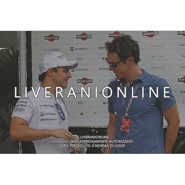 (L to R): Felipe Massa (BRA) Williams with Bruno Senna (BRA). 27.03.2014. Formula 1 World Championship, Rd 2, Malaysian Grand Prix, Sepang, Malaysia, Thursday. - www.xpbimages.com, EMail: requests@xpbimages.com - copy of publication required for printed pictures. Every used picture is fee-liable. © Copyright: Batchelor / XPB Images AG ALDO LIVERANI SAS ONLY ITALY