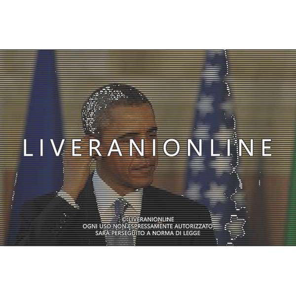 Il premier Italiano Matteo Renzi incontra il Presidente degli Stati Uniti Barack Obama a Villa Madama a Roma 27 marzo 2014 ©Corradetti/AGENZIA ALDO LIVERANI SAS 