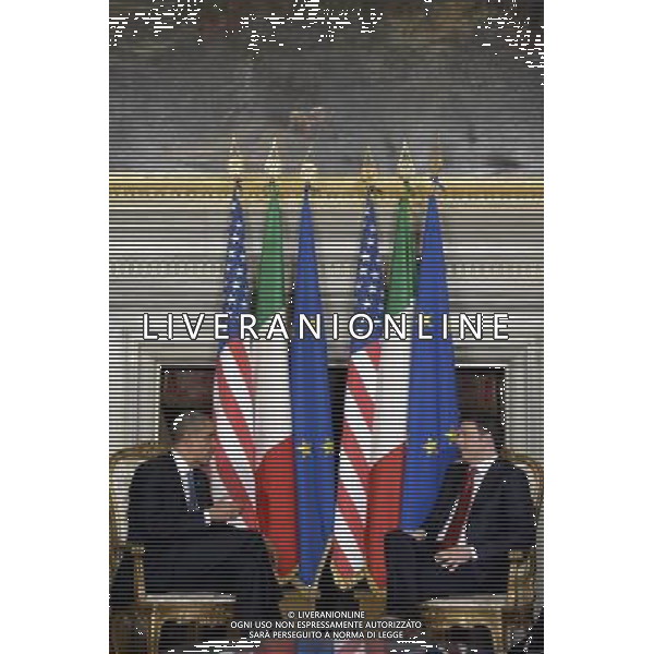 BARACK OBAMA MATTEO RENZI Il premier Italiano Matteo Renzi incontra il Presidente degli Stati Uniti Barack Obama a Villa Madama a Roma 27 marzo 2014 ©POOL/AGENZIA ALDO LIVERANI SAS 