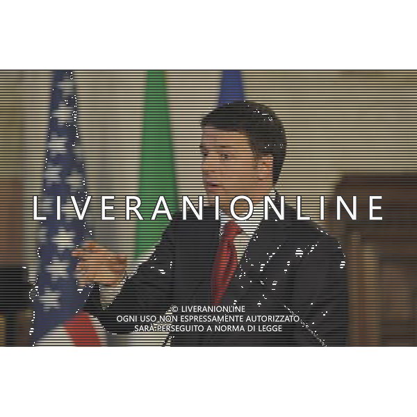 Il premier Italiano Matteo Renzi incontra il Presidente degli Stati Uniti Barack Obama a Villa Madama a Roma 27 marzo 2014 ©Corradetti/AGENZIA ALDO LIVERANI SAS 